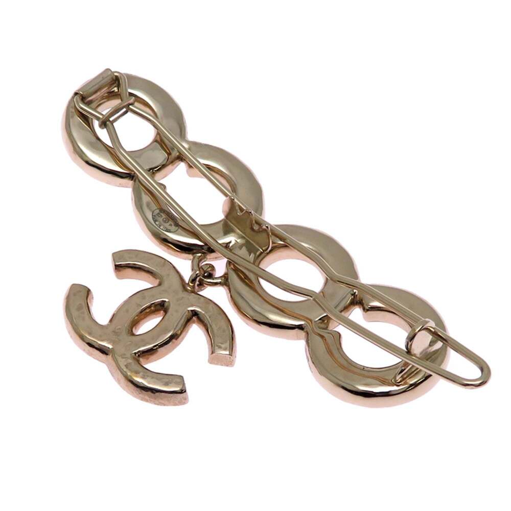 CHANEL Authentic Silver Logo Brooch - Picture 2 of 5